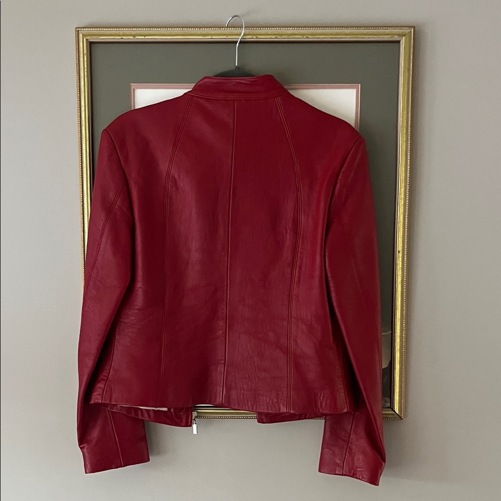 Red Leather Jacket - Picture 2 of 4